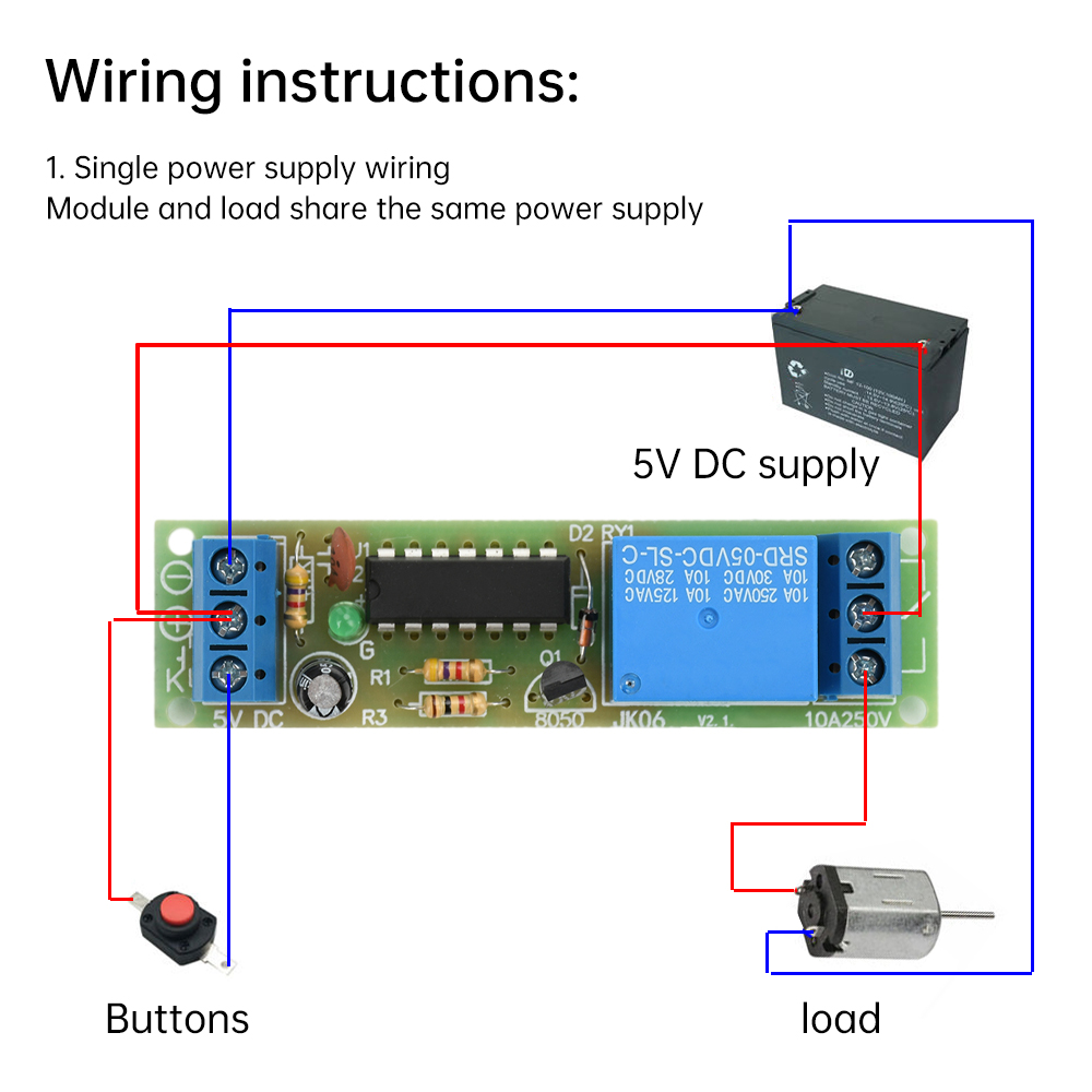 Shelly Relay Module - DC 5V Flip-Flop Latch รีเลย์โมดูล 1