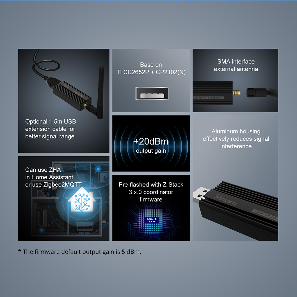 SONOFF Zigbee Gateway 3.0 ZBDo - Zigbee Coordinator Stick บทวิจารณ์และราคา