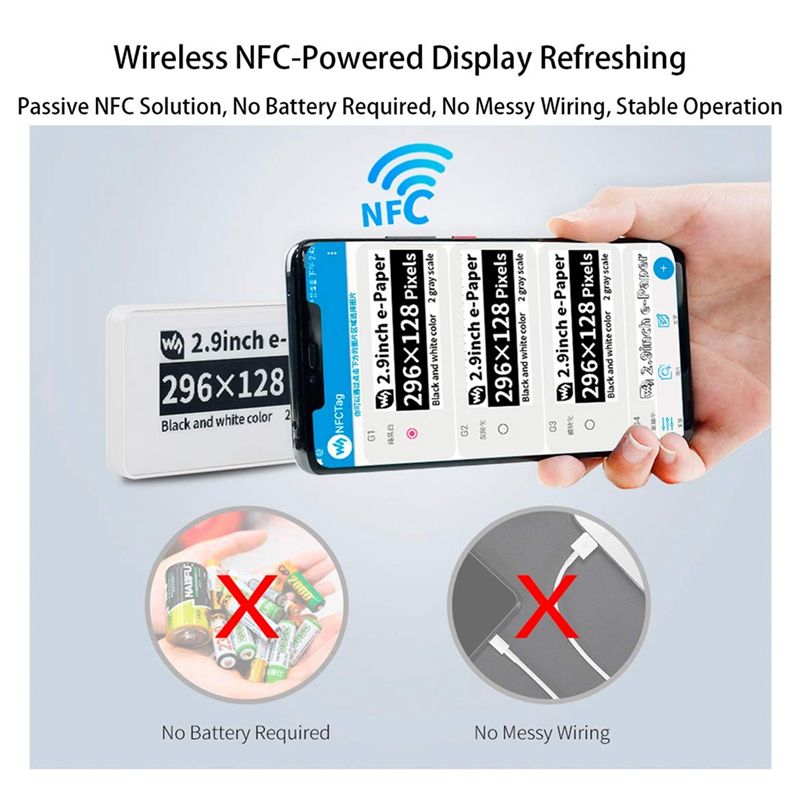 A49T 2.9 นิ้วไร้สาย NFC-Powere - Display Epaper 2.9 บทวิจารณ์และราคา